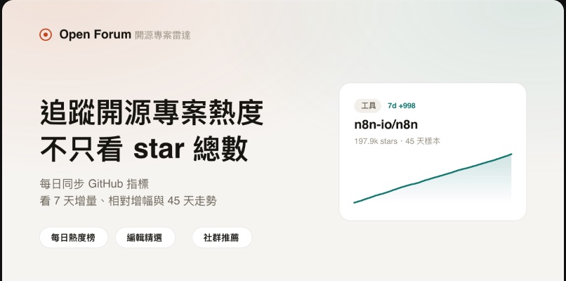 open-forum 用來搜集開源專案